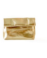 Cortana - Faltbare lederclutch in gold - Lyst