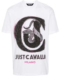 Just Cavalli - T-shirt & polo bianche da uomo - Lyst