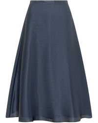 Alberta Ferretti - Rokken ,Blauw ,Uitlopende Midi Rok - Lyst