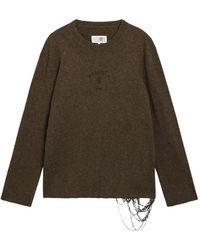 MM6 by Maison Margiela - Round-Neck Knitwear - Lyst