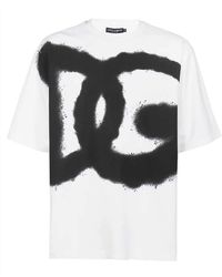 Dolce & Gabbana - T-shirt di lusso in cotone con logo - Lyst
