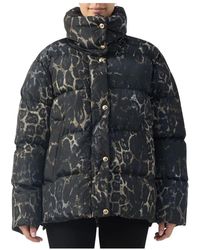 Just Cavalli - Jassen ,Zwart ,Leer Piumino Leopardo - Lyst