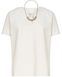 Mariuccia Milano - Weiße pullover tunika mit halskette - Lyst