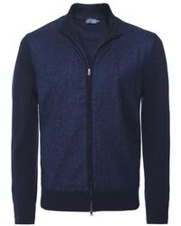 Hackett - Truien & Vesten ,Blauw ,Wol Merino Wollen Knitwear - Lyst