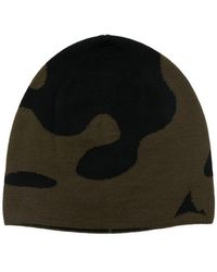 Roa - Donkergroene Magma Wol Beanie - Lyst