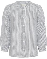 Part Two - Overhemden ,Veelkleurig ,Gestreepte Oceaan Blouse Met 3/4 Mouwen - Lyst