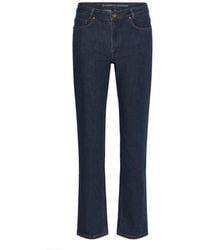 My Essential Wardrobe - Donkerblauwe High Rechte Jeans - Lyst