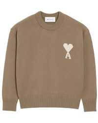 Ami Paris - De Coeur Crewneck Sweater - Lyst