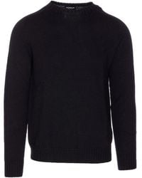 Dondup - Truien & Vesten ,Zwart ,Wol Regular-Fit Trui Met Ronde Hals - Lyst