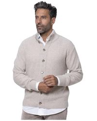 Altea - Beiger cardigan mit knöpfen - Lyst
