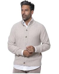 Altea - Truien & Vesten ,Bruin ,Wol Cardigan Met Knopen - Lyst