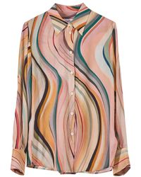 Paul Smith - Overhemden ,Veelkleurig ,Silk Swirl Shirt - Lyst