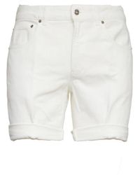 Dondup - Korte Broeken ,Wit ,Denim Derick Bermuda Shorts - Lyst
