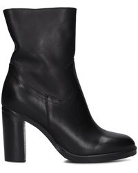 Stefano Lauran - Schwarze Leder Stiefeletten 8553 - Lyst