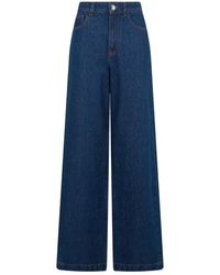 Moorer - Zaira Loose Denim Broek - Lyst