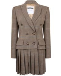 Moschino - Elegante Jas Met Geplooide Rok - Lyst