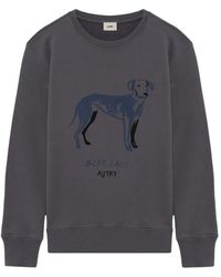 Autry - Hoodies & Sweatvesten ,Grijs ,Katoen Blauwe Lacey Katoenen Trui - Lyst