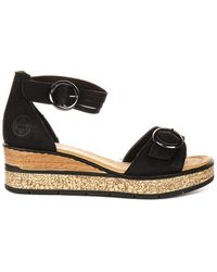 Rieker - Sandalen Mit Keilabsatz Und Schnalle - Lyst
