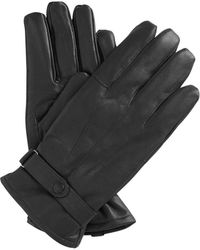 Barbour - Accessoires ,Zwart ,Leer Burnished Leather Thinsulate Gloves - Lyst
