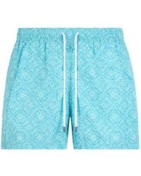 Fedeli - Badmode ,Blauw ,Polyester Madeira Zwemshorts - Lyst