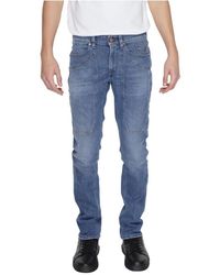 Jeckerson - Jeans blu con zip e bottoni tasche - Lyst