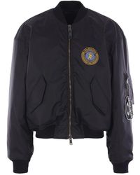 Balenciaga - Jassen ,Zwart ,Nylon Zwarte Nylon Bomberjack Jas - Lyst