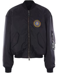 Balenciaga - Jassen ,Zwart ,Nylon Zwarte Nylon Bomberjack Jas - Lyst