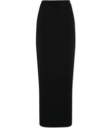 Elisabetta Franchi - Falda larga negra con abertura lateral - Lyst