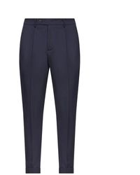 D4.0 - Broeken ,Blauw ,Polyester Pleated Broeken - Lyst