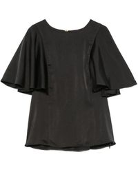 Michael Kors - Satin Cape Sleeve Blouse - Lyst