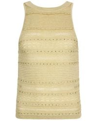 Liu Jo - Openwork Knit Top - Lyst
