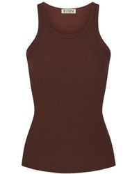 ÉTERNE - High Neck Fitted Tanktop - Lyst