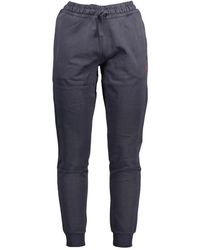 U.S. POLO ASSN. - Blauwe Katoenen Straight-Leg Broek - Lyst