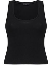 Wardrobe NYC - Top Negro De Canalé, Mujer, Talla - Lyst