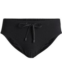 Balmain - Badmode ,Zwart ,Nylon Monogram Zwembroek - Lyst
