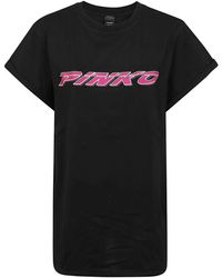 Pinko - Camiseta de algodón telesto jersey - Lyst