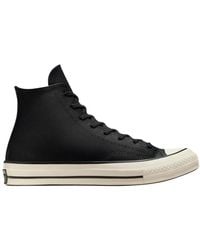 Converse - Schoenen ,Zwart ,Leer Vintage Chuck 70 Hi Leren Sneakers - Lyst