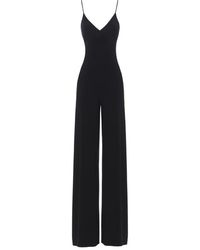 Norma Kamali - Slip Jumpsuit Met Wijde Pijpen - Lyst