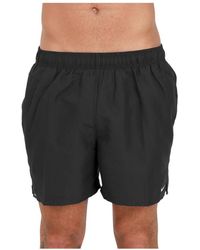 Nike - "shorts da mare neri con stampa swoosh" - Lyst