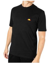 Ellesse - Tops ,Zwart ,Katoen Logo Patch T-Shirt - Lyst