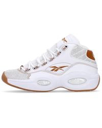 Reebok - Question Middenwitte Basketbalschoen Voor - Lyst