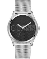 Guess - Armbanduhr reputation silber, schwarz 44 mm gw0710g1 - Lyst