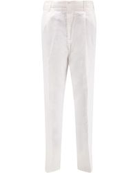 Brunello Cucinelli - Broeken ,Wit ,Katoen Suit Broeken - Lyst