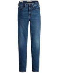 Levi's - Jeans ,Blauw ,Denim 724 High Rise Straight Wave Dark - Lyst