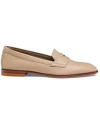 Santoni - Tumbled Leather Penny Loafer - Lyst