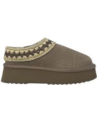 Mou - Platform Clog Suede - Lyst