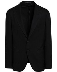 Tagliatore - Jassen ,Zwart ,Wol Single-Breasted Montecarlo Jas - Lyst