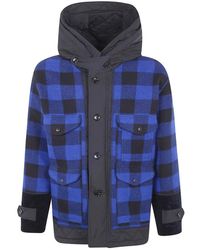 Junya Watanabe - Jassen ,Veelkleurig ,Wol Hooded Sport Jacket - Lyst