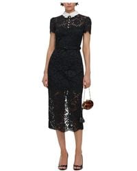 Self-Portrait - Lace Dress With Collar - Lyst