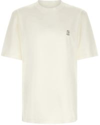 Brunello Cucinelli - T-Shirt Van Katoenen Jersey Met Ronde Hals - Lyst